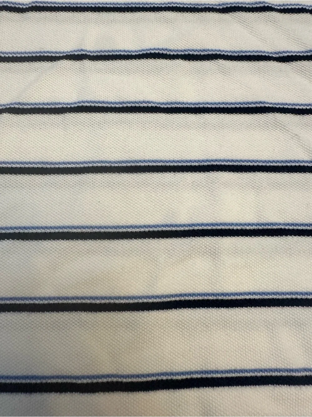 Polo by Ralph Lauren White Polo Shirt with Navy Stripes